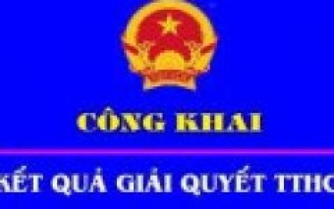 Công khai kết quả giải quyết TTHC tháng 1 năm 2023